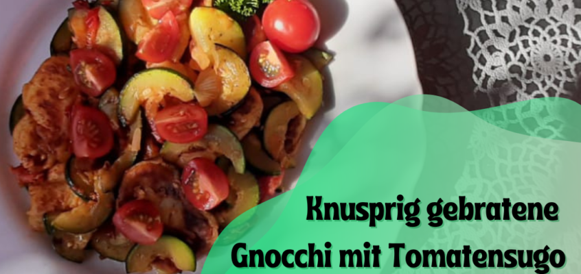 Selbstgemachte, gebratene Gnocchi mit Tomatensugo (Glutenfrei)
